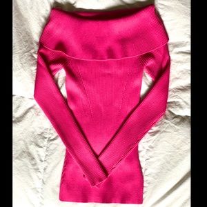 NWT Michael Kors Fuchsia Off Shoulder Top